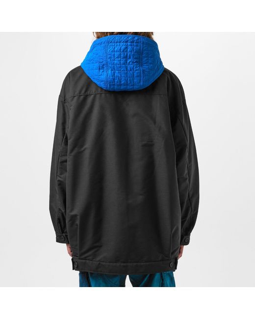 Off-White c/o Virgil Abloh Blue Color-Blocked Coat for men