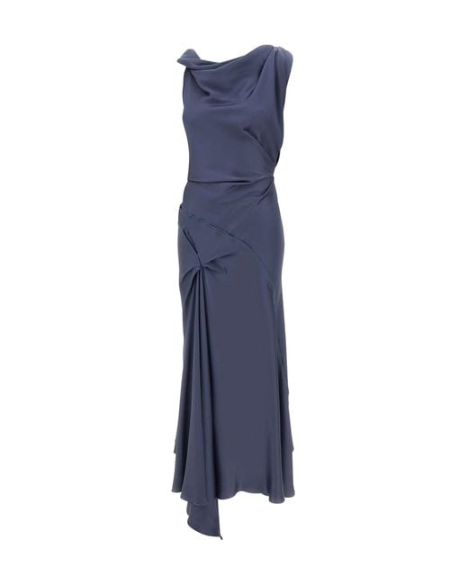 Victoria Beckham Blue Midi Dresses