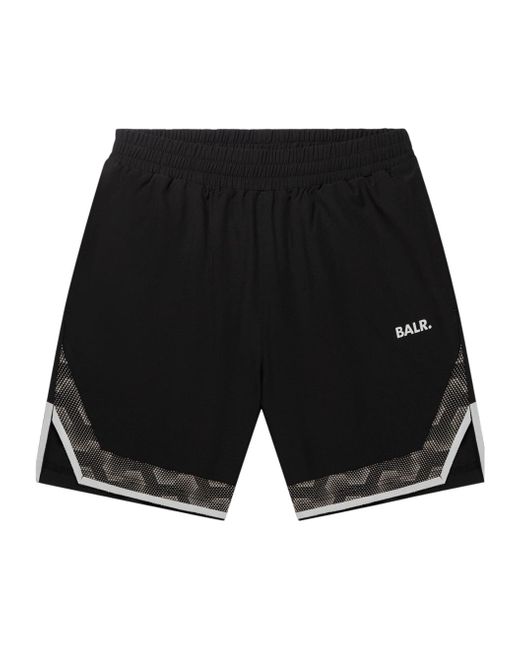 BALR Black Elastic Waist Shorts for men