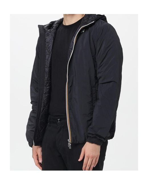 K-Way Black Jack Plain Warm Jacket for men