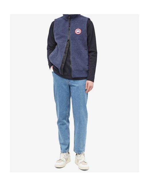 Canada Goose Blue Mersey Logo Patch Gilet for men