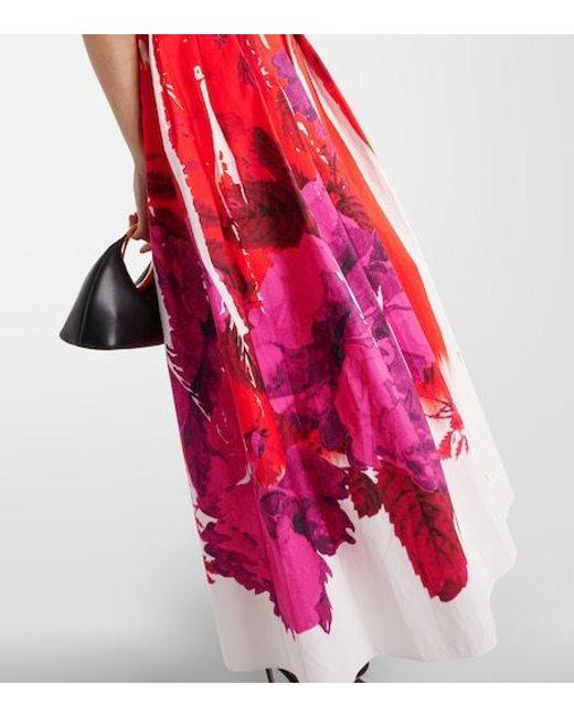 Erdem Red Off-The-Shoulder Maxi Dress