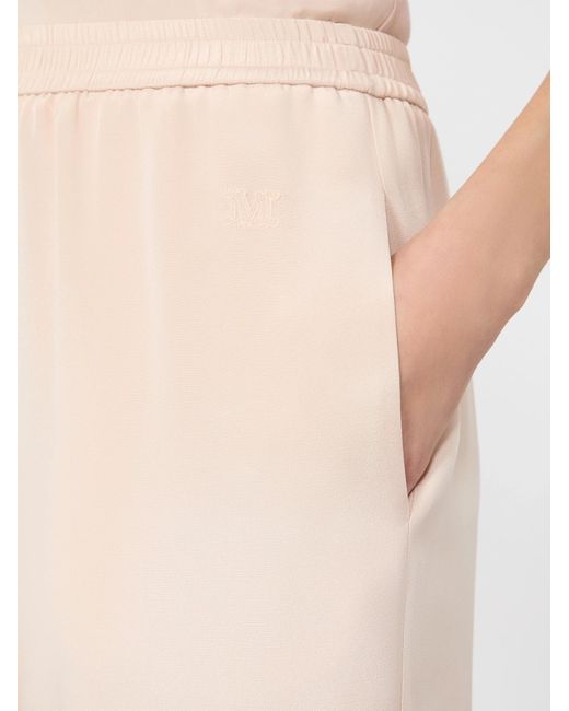 Max Mara White Relaxed-Fit Heavy Silk Trousers