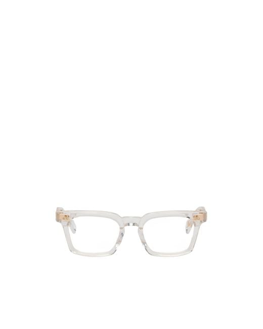 Dita Eyewear White Square Frame Glasses for men