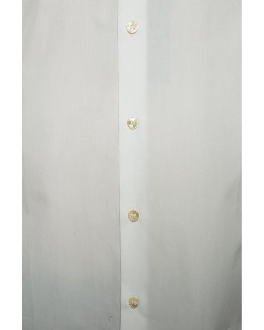 Saint Laurent White Peter Pan Collar Shirt for men