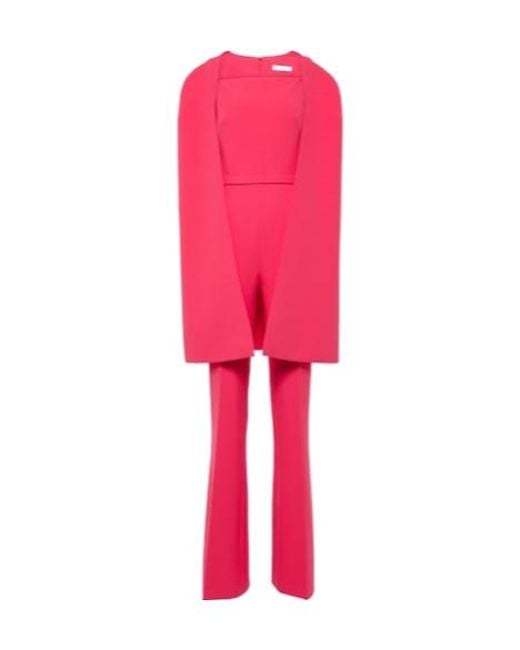 Safiyaa Red Cinzia Crêpe Jumpsuit