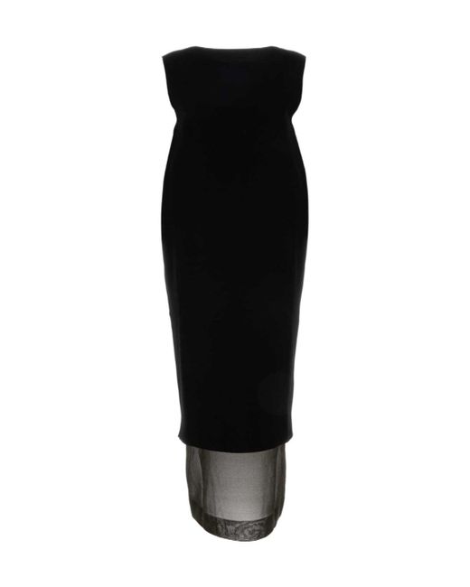 Khaite Black Malik Sleeveless Midi Dress