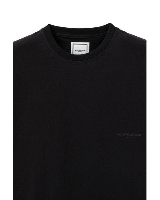 Wooyoungmi Black Logo Pattern T-Shirt for men