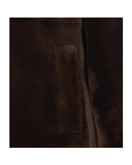 Blancha Brown Zip-Up Shearling Jacket