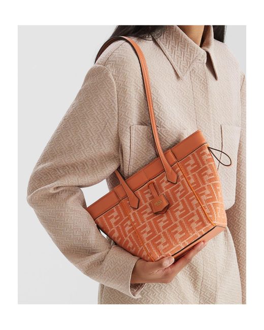 Fendi White Ff Pattern Mini Tote