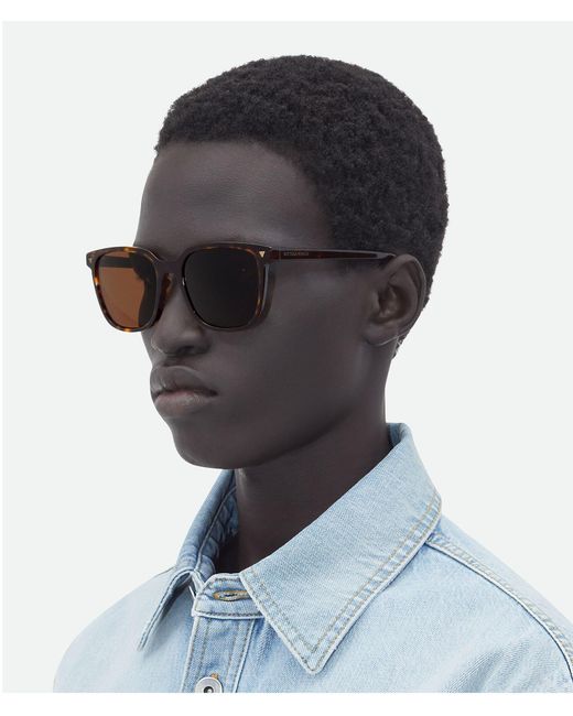 Bottega Veneta Brown Eyewear Square Frame Sunglasses