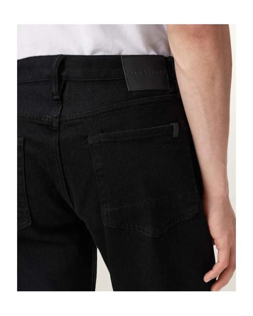 AllSaints Black Belt Loop Jeans for men