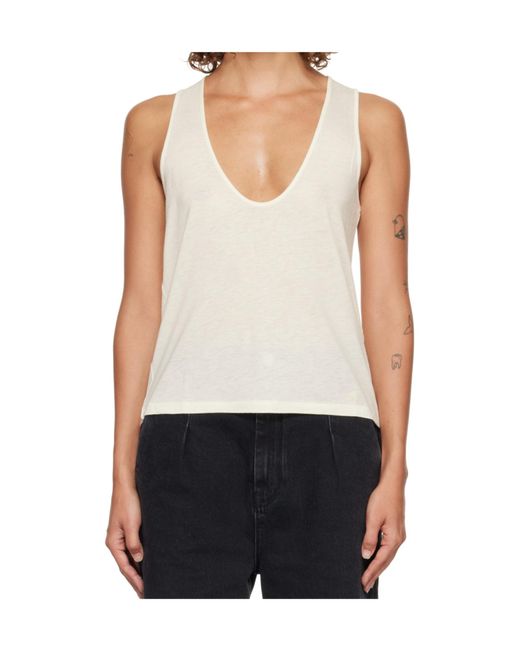 Loulou de Saison White Scoop Neck Tank Top