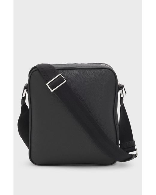 Boss Black Zippered Shoulder Bag for men