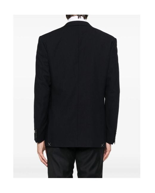 Canali Black Long-Sleeved Suit Jacket for men