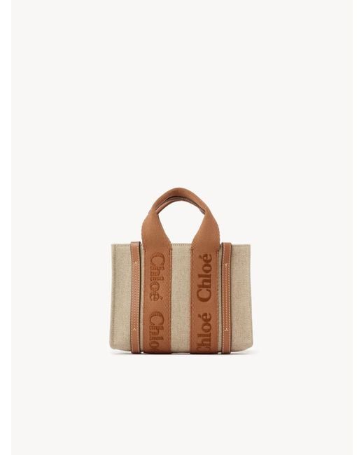 Chloé Brown Chloé Woody Mini Shoulder Bag
