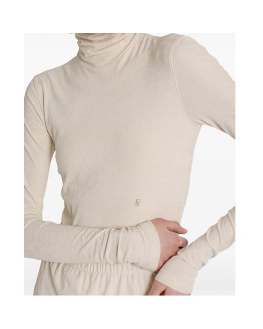 Alberta Ferretti White Turtleneck Sweater