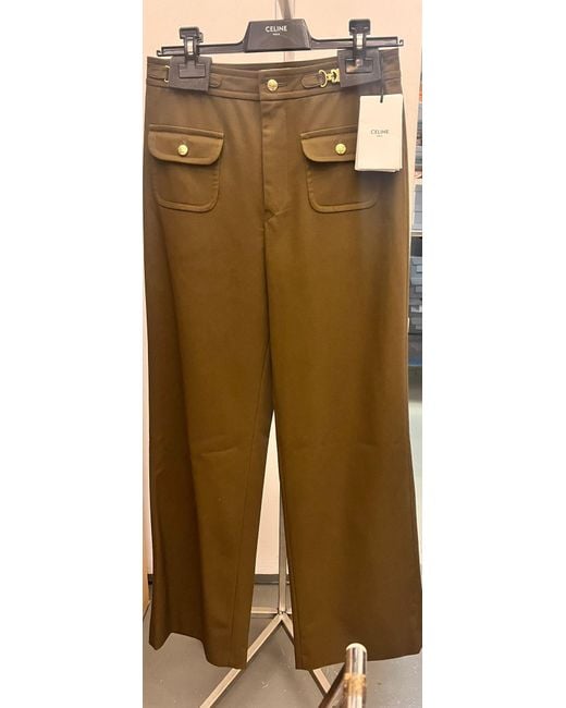 Céline Multicolor Belt-Loop Casual Pants