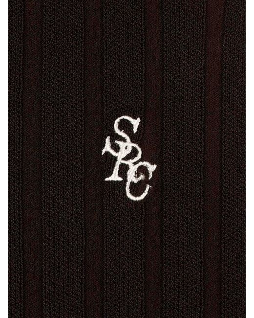 Sporty & Rich Black Short-Sleeved Polo Shirt