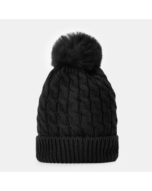 Moncler Black Bobl Knit Hat