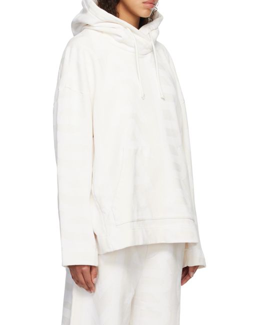 Marc Jacobs White The Monogram Drawstring Hoodie