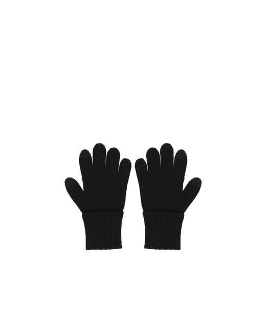 KENZO Black 'Boke Flower Crest' Wool Gloves for men