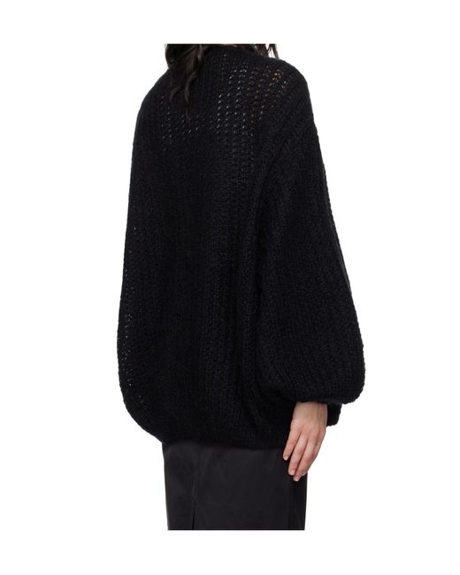 Totême Black Totême Puffed Cardigan