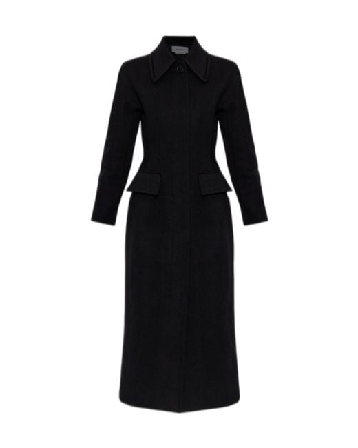 McQueen Black Single Vent Long Coat