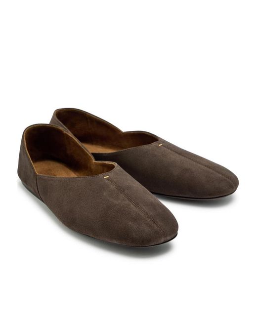 Khaite Brown Suede Ballet Flats