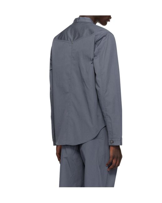 Dion Lee Gray Long-Sleeve Denim Shirt for men