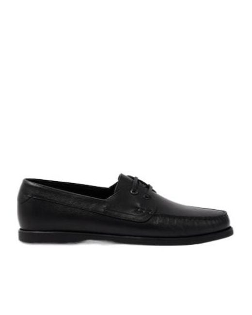 Brioni Black Leather Loafers for men