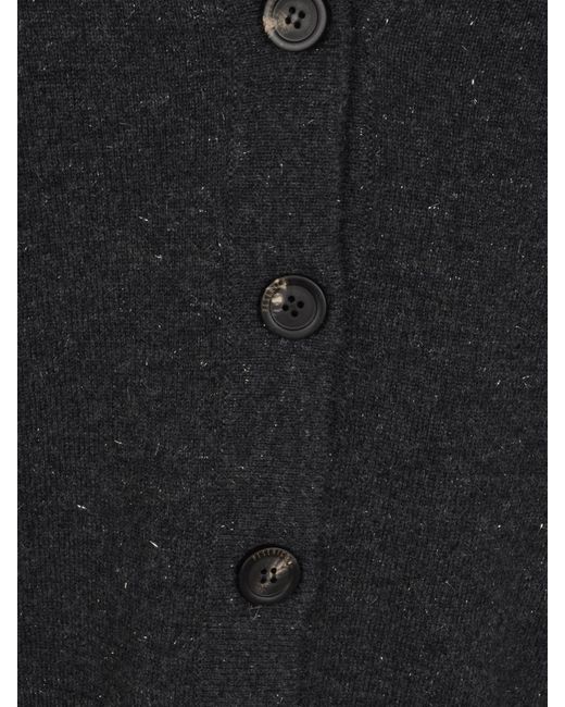 Peserico Black V-Neck Cardigan