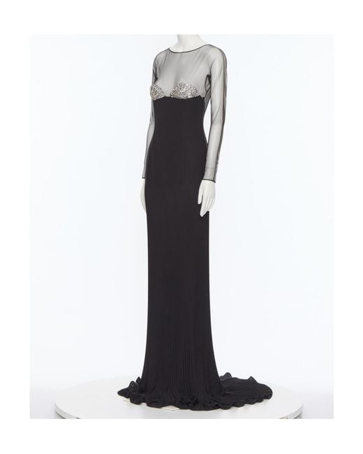 Valentino Black Long-Sleeved Dress