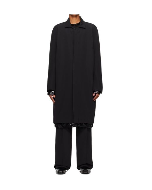 16Arlington Black Triacetate- And Nylon-Blend Faille Coat for men