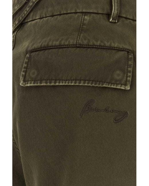Burberry Green Straight-Leg Cargo Trousers for men