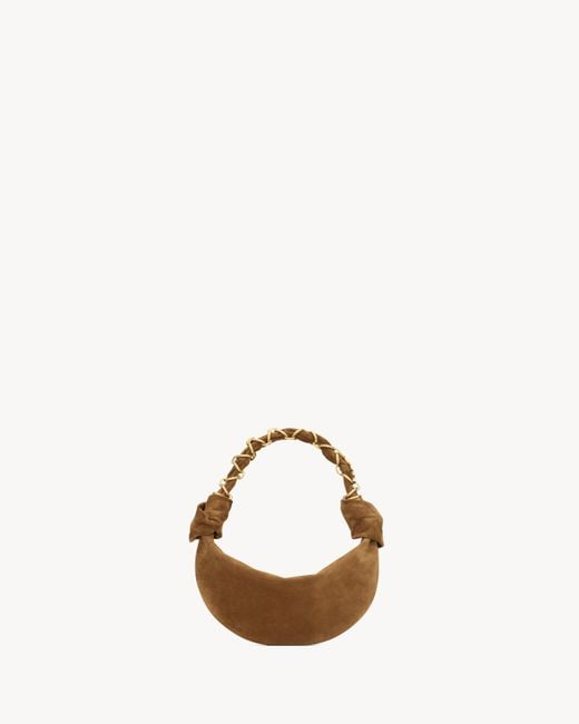 Saint Laurent Brown Amalia Mini Hobo Bag