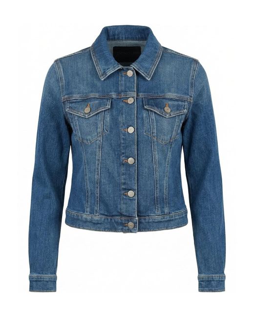 Dondup Blue Fitted Denim Jacket