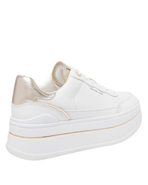 Michael Kors White Michael Hayes Platform Lace-Up Sneakers