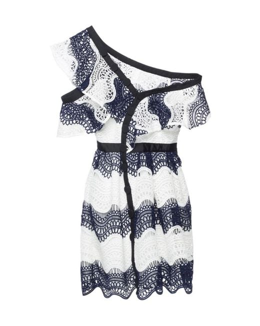 Self-Portrait Blue Lace Dress