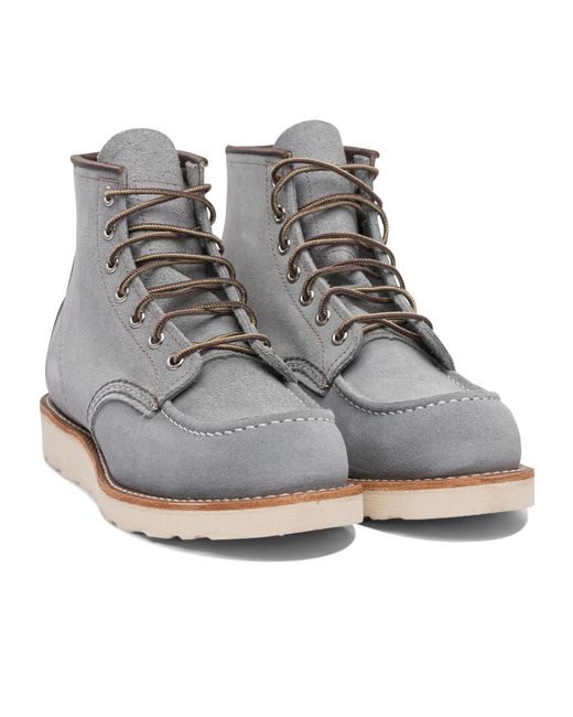 Red Wing Gray Classic Moc Lace-Up Boots for men