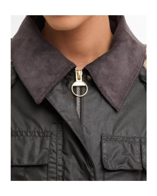 Barbour Black Liza Waxed Jacket