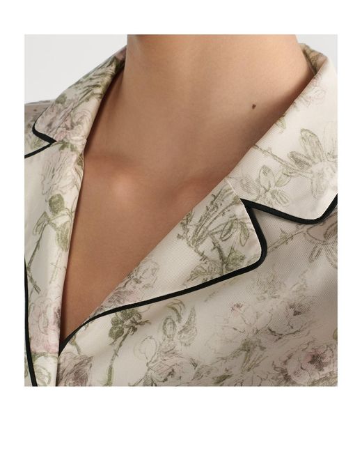 Dior White Floral Print Pajama Jacket