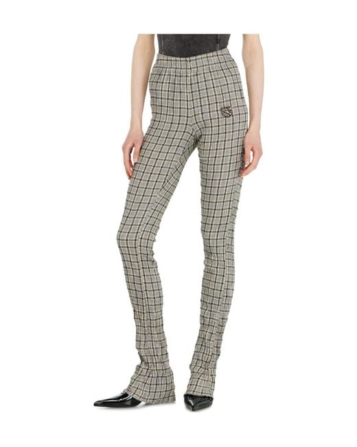 DIESEL Gray P-Icky Plaid Casual Trousers