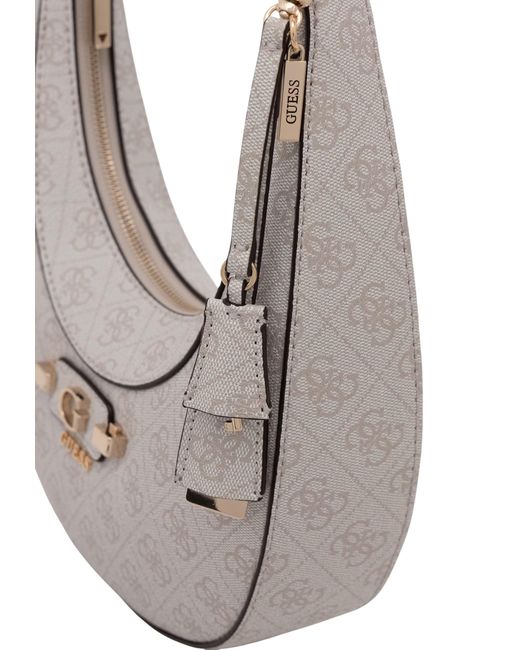 Guess Gray Zippered Shoulder Bag