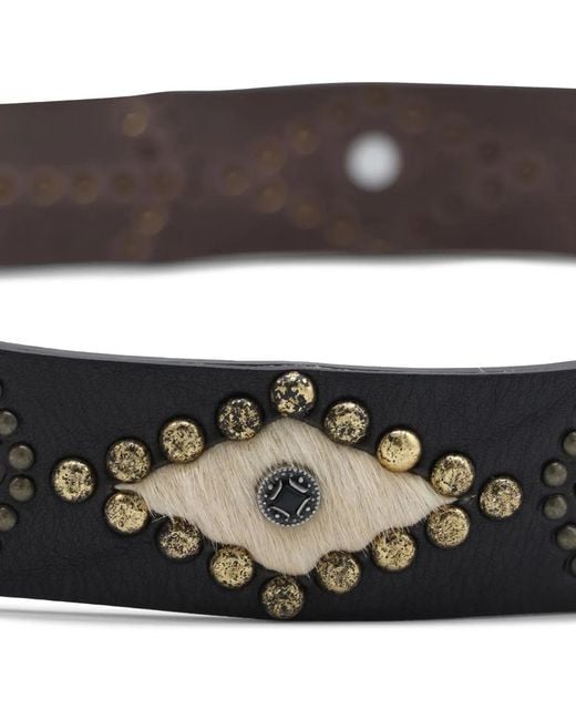 Golden Goose Deluxe Brand White Sierra Studded Belt for men