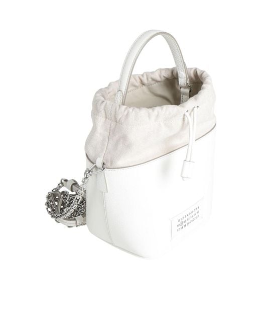 Maison Margiela White Compact Bucket Bag