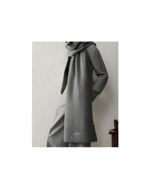 Jacquemus Gray The Tailleur Long Embroidered Scarf for men