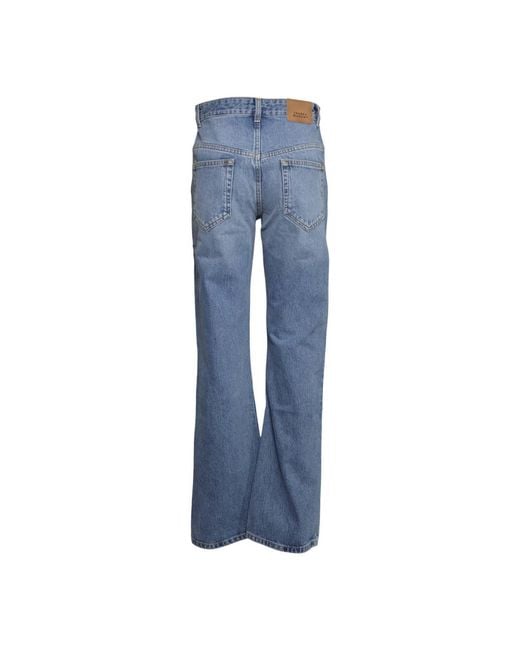 Isabel Marant Blue Isabel Marant Belvia Logo-Patch Flared Jeans