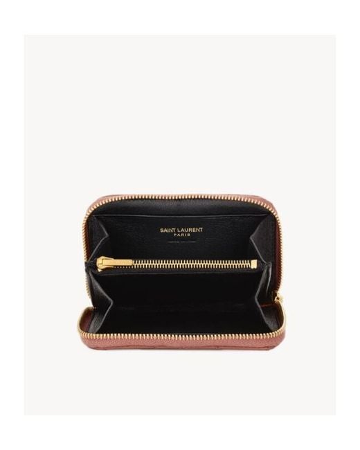 Saint Laurent Pink Cassandre Wallet