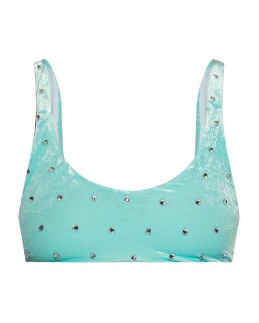 DSquared² Blue Decorated Swimsuit Top